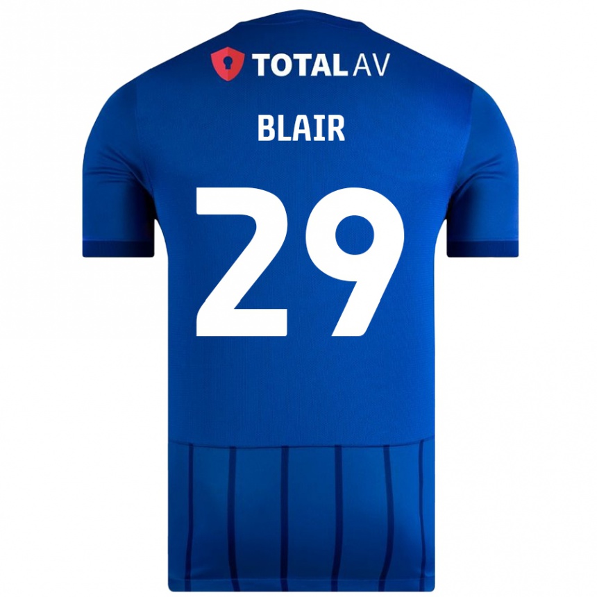 Niño Fútbol Camiseta Harvey Blair #29 Azul 1ª Equipación 2024/25 Perú