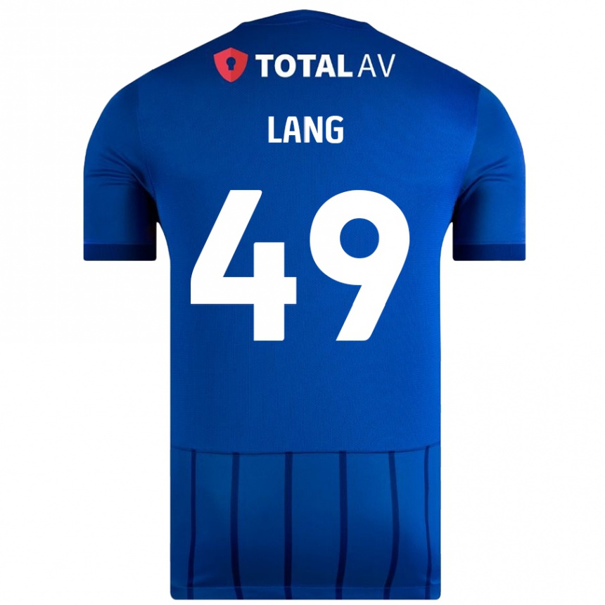 Niño Fútbol Camiseta Callum Lang #49 Azul 1ª Equipación 2024/25 Perú