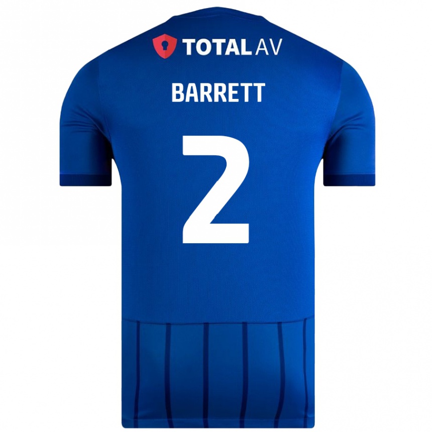 Niño Fútbol Camiseta Nicole Barrett #2 Azul 1ª Equipación 2024/25 Perú