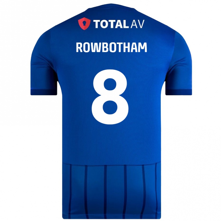 Niño Fútbol Camiseta Ava Rowbotham #8 Azul 1ª Equipación 2024/25 Perú