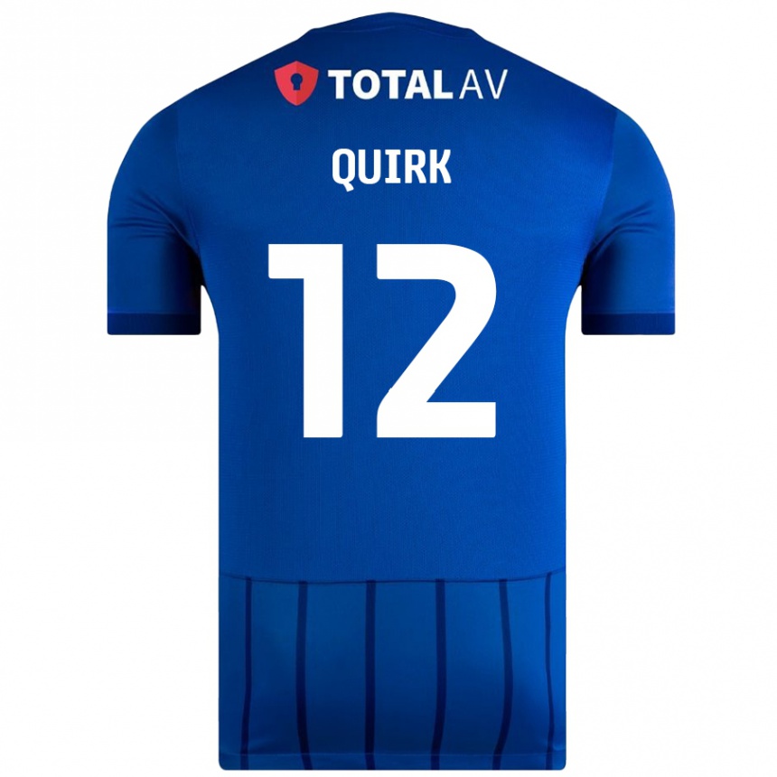 Niño Fútbol Camiseta Sophie Quirk #12 Azul 1ª Equipación 2024/25 Perú