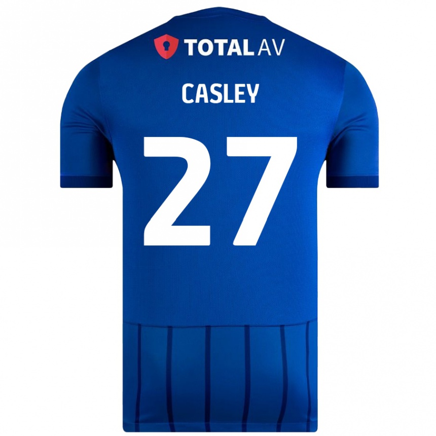 Niño Fútbol Camiseta Riva Casley #27 Azul 1ª Equipación 2024/25 Perú