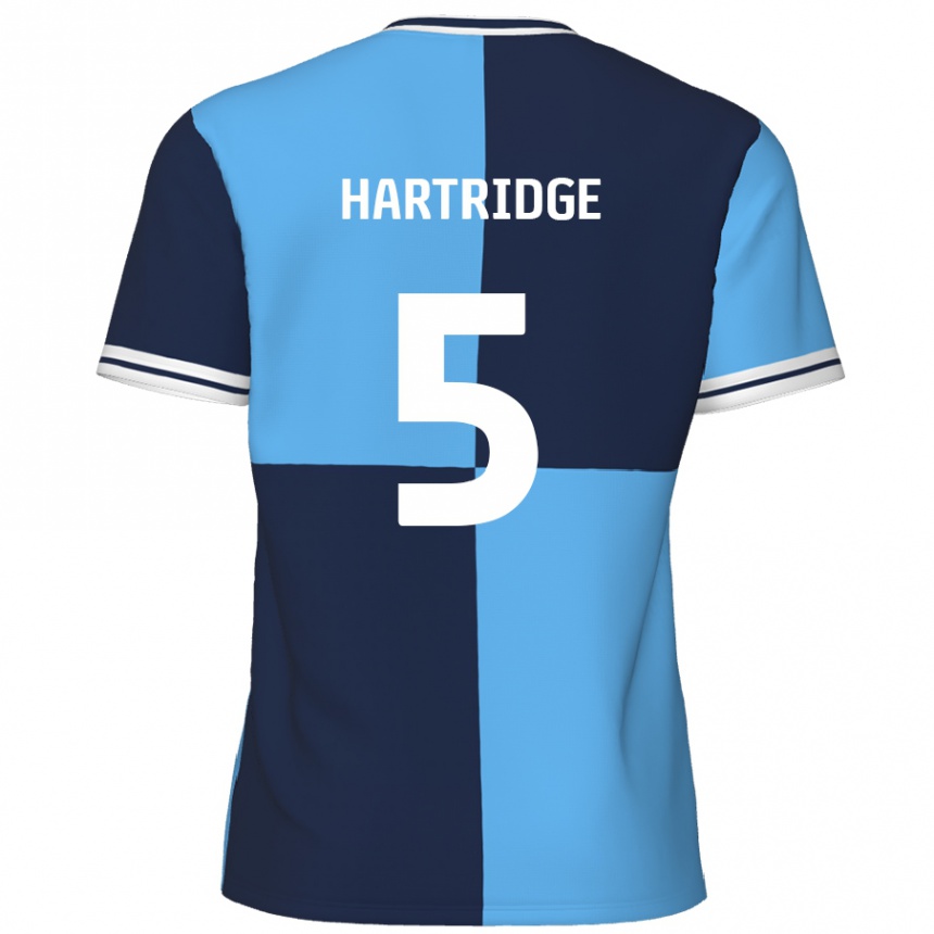 Niño Fútbol Camiseta Alex Hartridge #5 Azul Cielo Azul Oscuro 1ª Equipación 2024/25 Perú