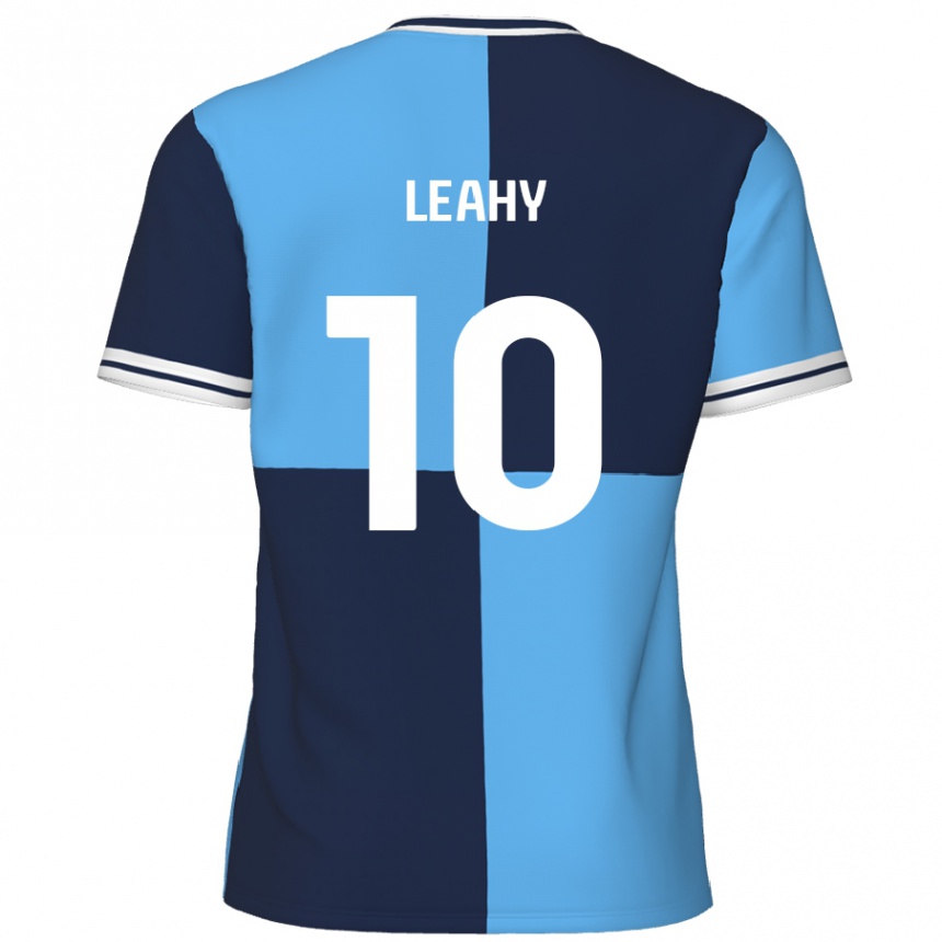 Niño Fútbol Camiseta Luke Leahy #10 Azul Cielo Azul Oscuro 1ª Equipación 2024/25 Perú