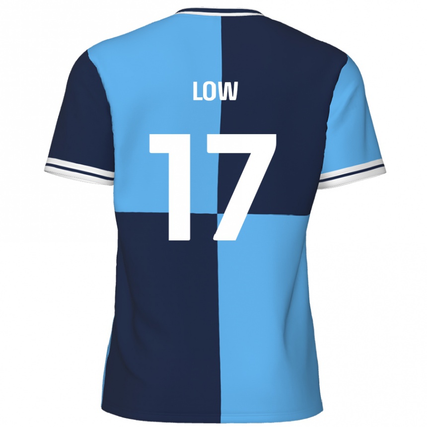 Niño Fútbol Camiseta Joe Low #17 Azul Cielo Azul Oscuro 1ª Equipación 2024/25 Perú