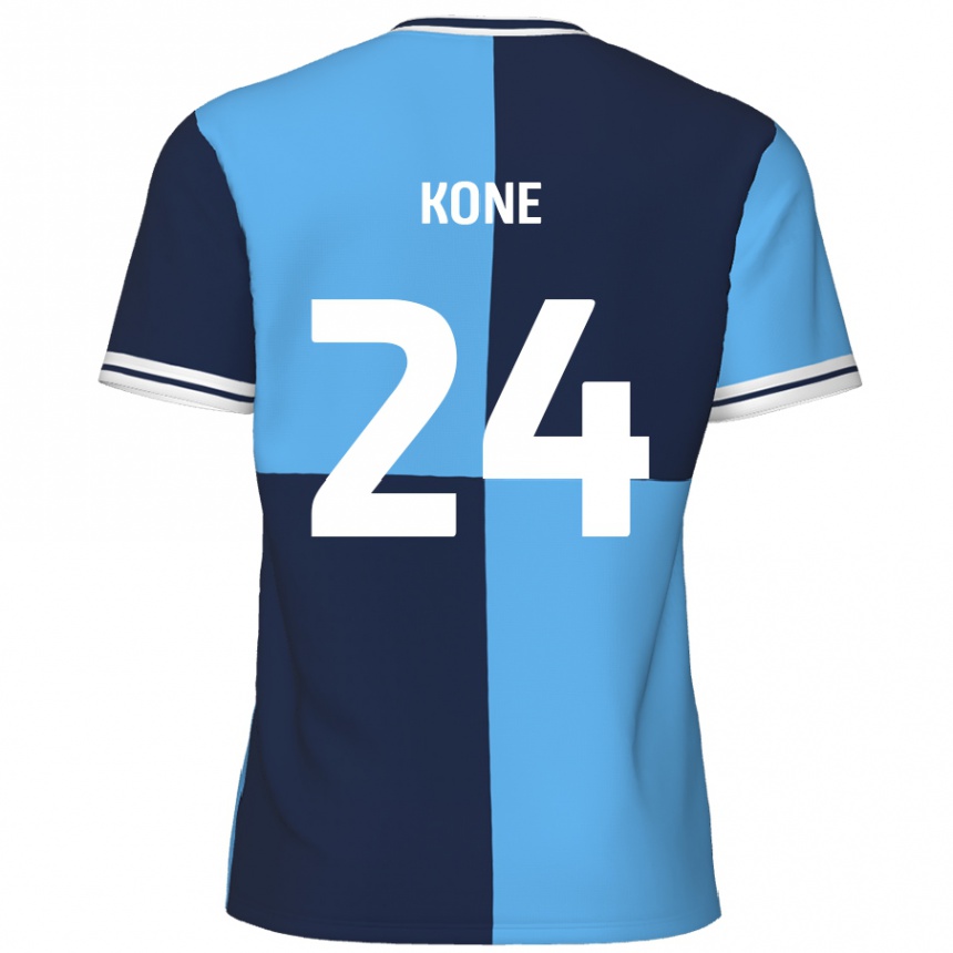 Niño Fútbol Camiseta Richard Kone #24 Azul Cielo Azul Oscuro 1ª Equipación 2024/25 Perú