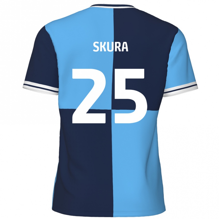 Niño Fútbol Camiseta Declan Skura #25 Azul Cielo Azul Oscuro 1ª Equipación 2024/25 Perú