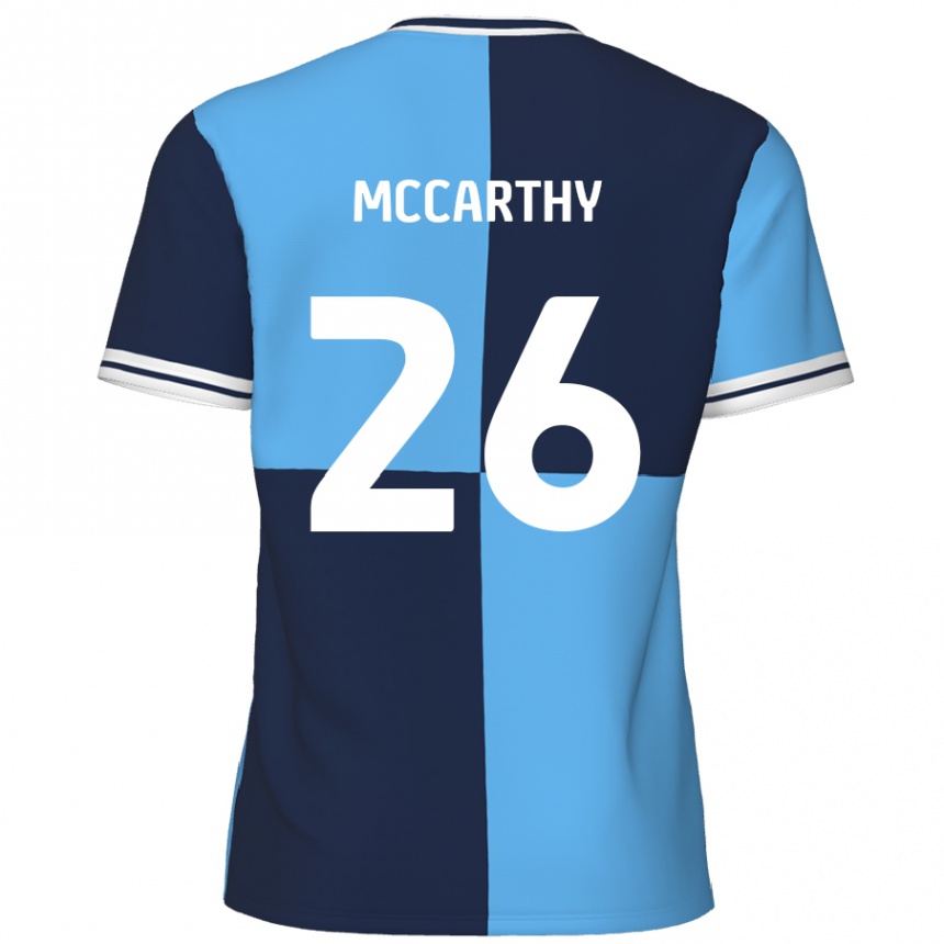 Niño Fútbol Camiseta Jason Mccarthy #26 Azul Cielo Azul Oscuro 1ª Equipación 2024/25 Perú