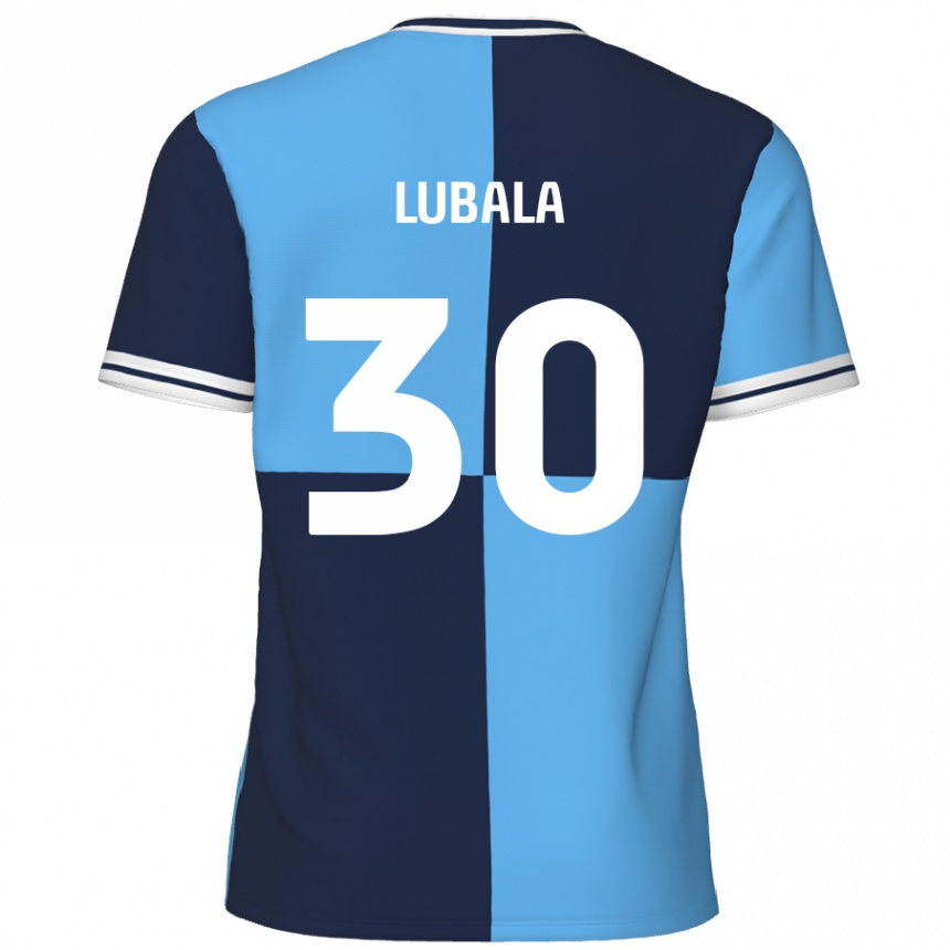 Niño Fútbol Camiseta Bez Lubala #30 Azul Cielo Azul Oscuro 1ª Equipación 2024/25 Perú