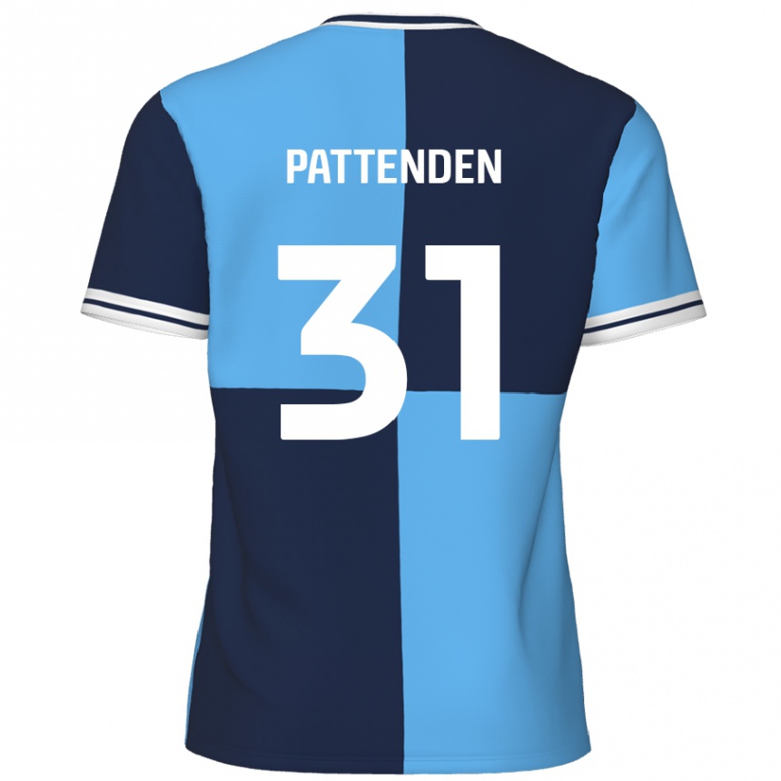 Niño Fútbol Camiseta Jasper Pattenden #31 Azul Cielo Azul Oscuro 1ª Equipación 2024/25 Perú