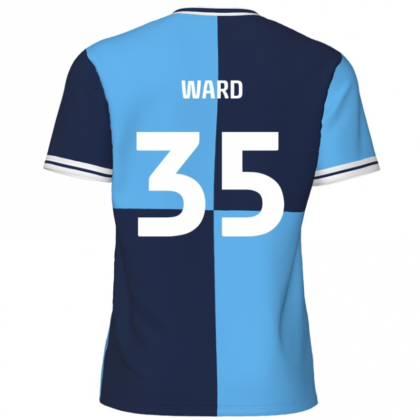 Niño Fútbol Camiseta Christie Ward #35 Azul Cielo Azul Oscuro 1ª Equipación 2024/25 Perú