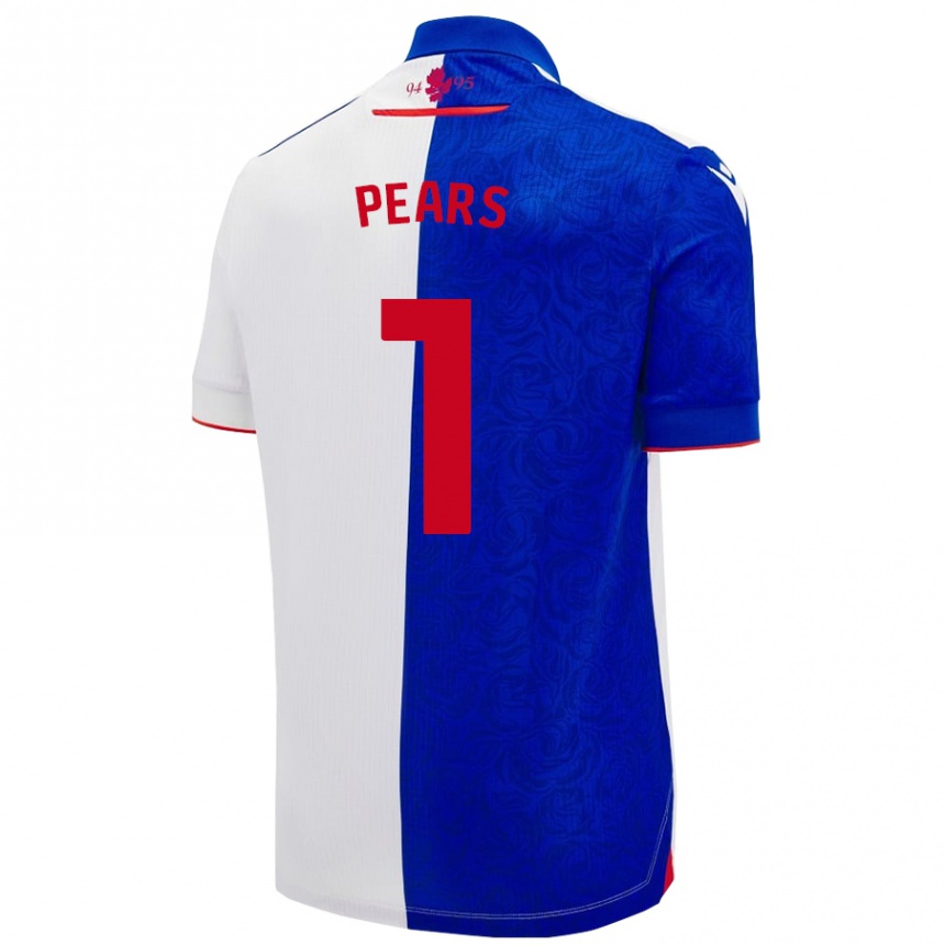 Niño Fútbol Camiseta Aynsley Pears #1 Azul Cielo Blanco 1ª Equipación 2024/25 Perú