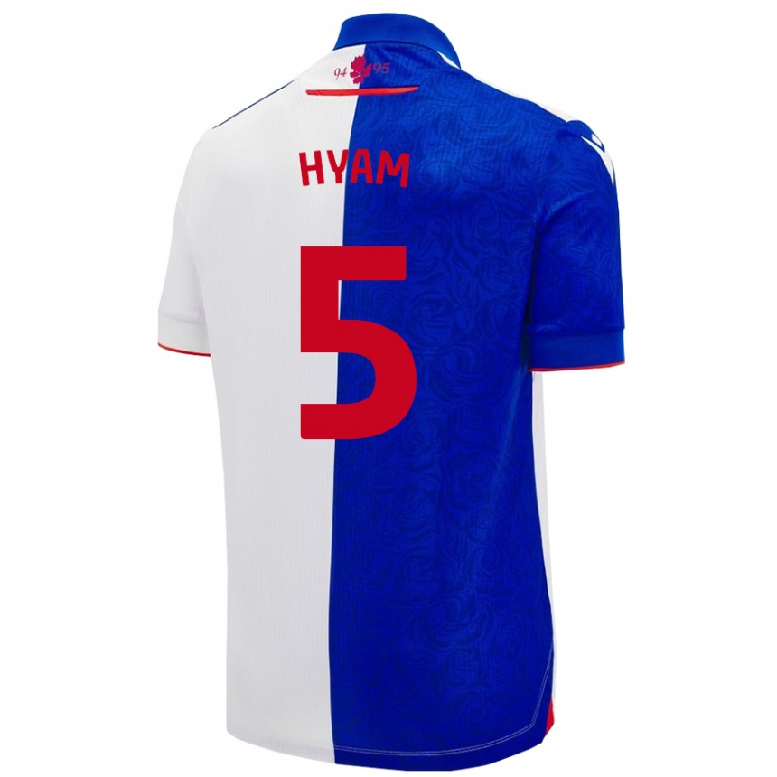 Niño Fútbol Camiseta Dominic Hyam #5 Azul Cielo Blanco 1ª Equipación 2024/25 Perú