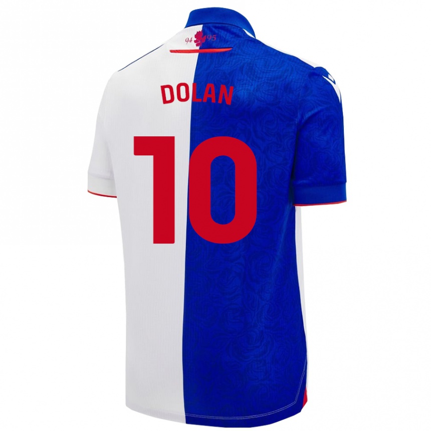 Niño Fútbol Camiseta Tyrhys Dolan #10 Azul Cielo Blanco 1ª Equipación 2024/25 Perú