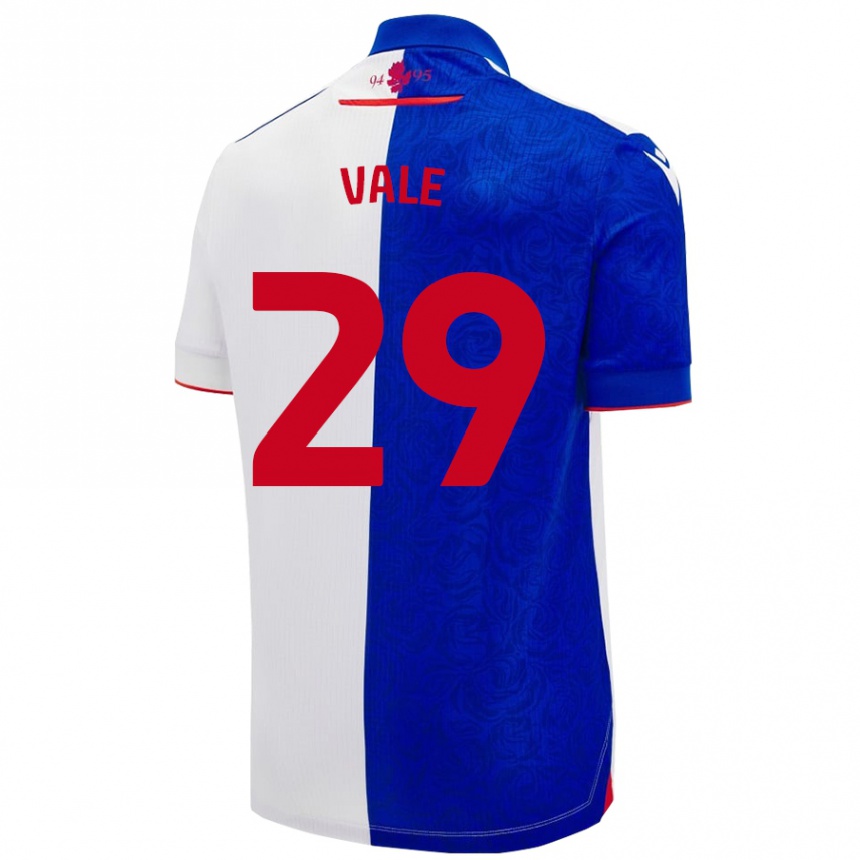 Niño Fútbol Camiseta Jack Vale #29 Azul Cielo Blanco 1ª Equipación 2024/25 Perú