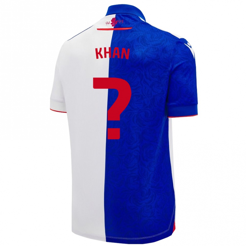 Niño Fútbol Camiseta Adam Khan #0 Azul Cielo Blanco 1ª Equipación 2024/25 Perú