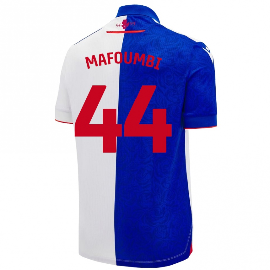 Niño Fútbol Camiseta Exaucé Mafoumbi #44 Azul Cielo Blanco 1ª Equipación 2024/25 Perú