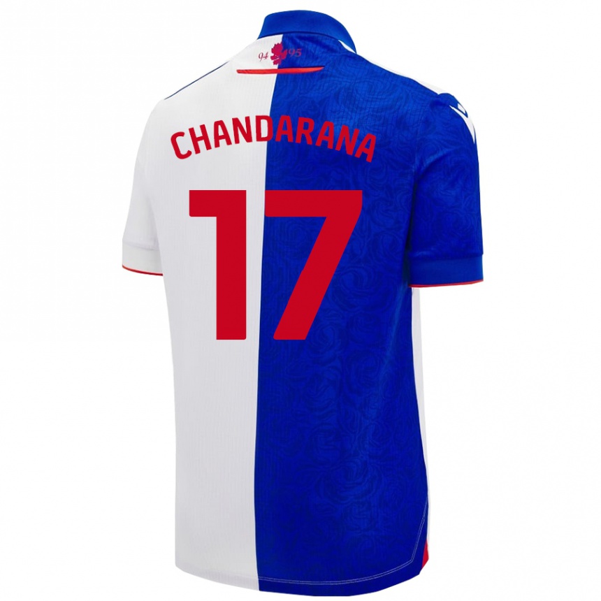 Niño Fútbol Camiseta Millie Chandarana #17 Azul Cielo Blanco 1ª Equipación 2024/25 Perú