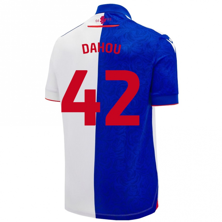 Niño Fútbol Camiseta Jemima Dahou #42 Azul Cielo Blanco 1ª Equipación 2024/25 Perú