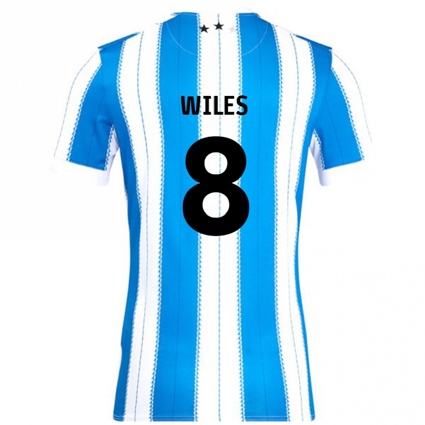 Niño Fútbol Camiseta Ben Wiles #8 Azul Blanco 1ª Equipación 2024/25 Perú