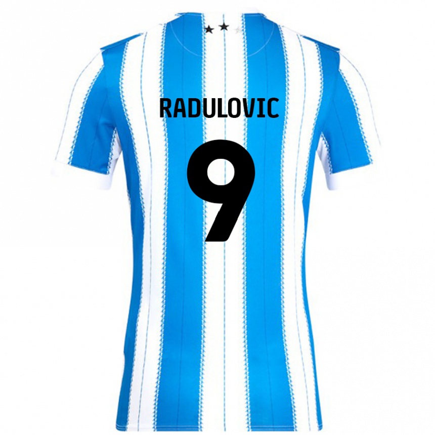 Niño Fútbol Camiseta Bojan Radulovic #9 Azul Blanco 1ª Equipación 2024/25 Perú