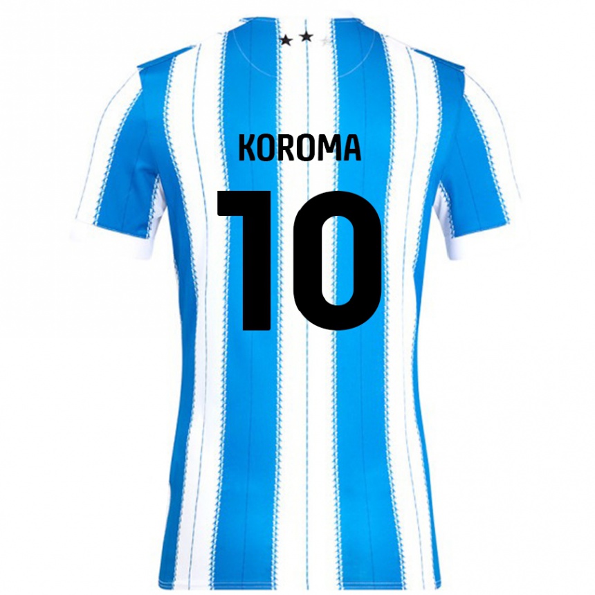 Niño Fútbol Camiseta Josh Koroma #10 Azul Blanco 1ª Equipación 2024/25 Perú