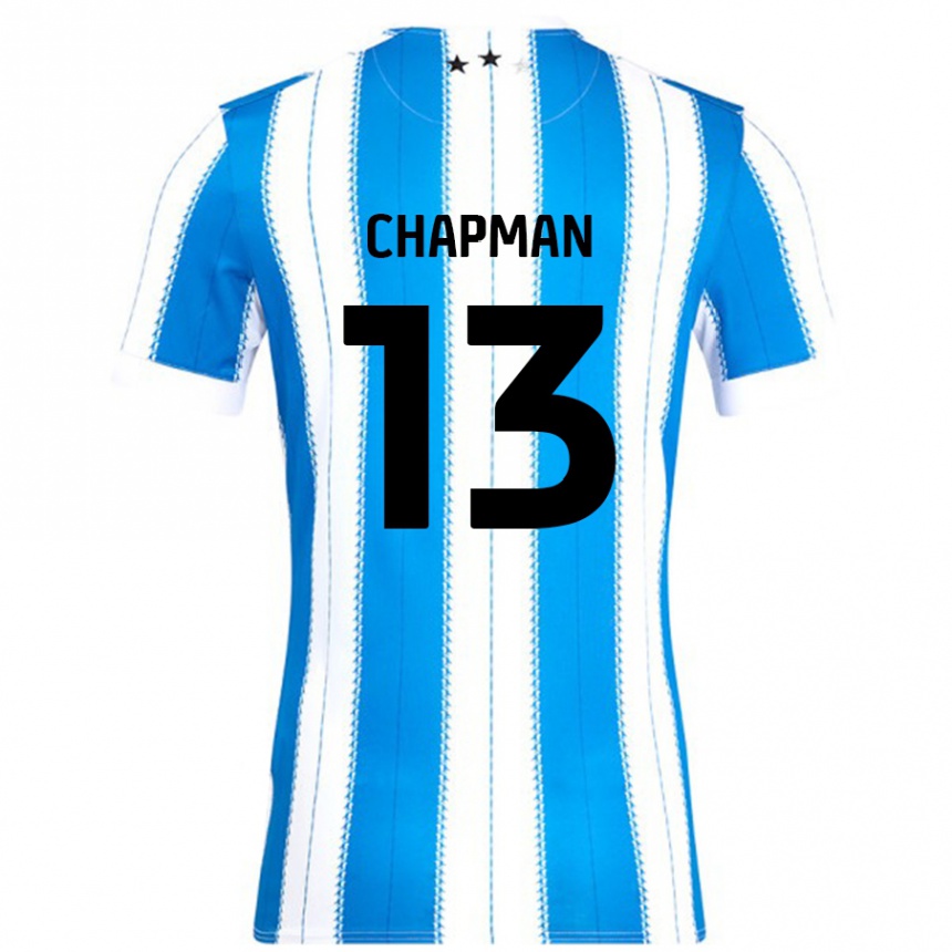 Niño Fútbol Camiseta Jacob Chapman #13 Azul Blanco 1ª Equipación 2024/25 Perú