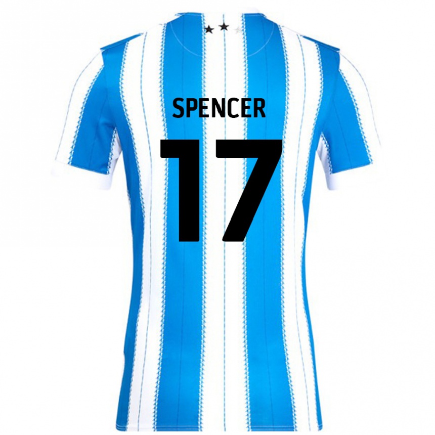 Niño Fútbol Camiseta Brodie Spencer #17 Azul Blanco 1ª Equipación 2024/25 Perú