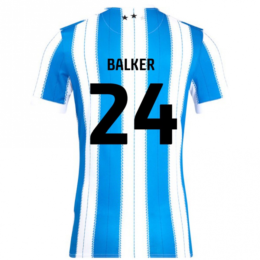 Niño Fútbol Camiseta Radinio Balker #24 Azul Blanco 1ª Equipación 2024/25 Perú