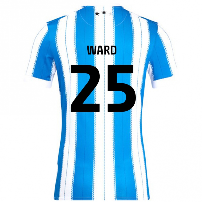 Niño Fútbol Camiseta Danny Ward #25 Azul Blanco 1ª Equipación 2024/25 Perú