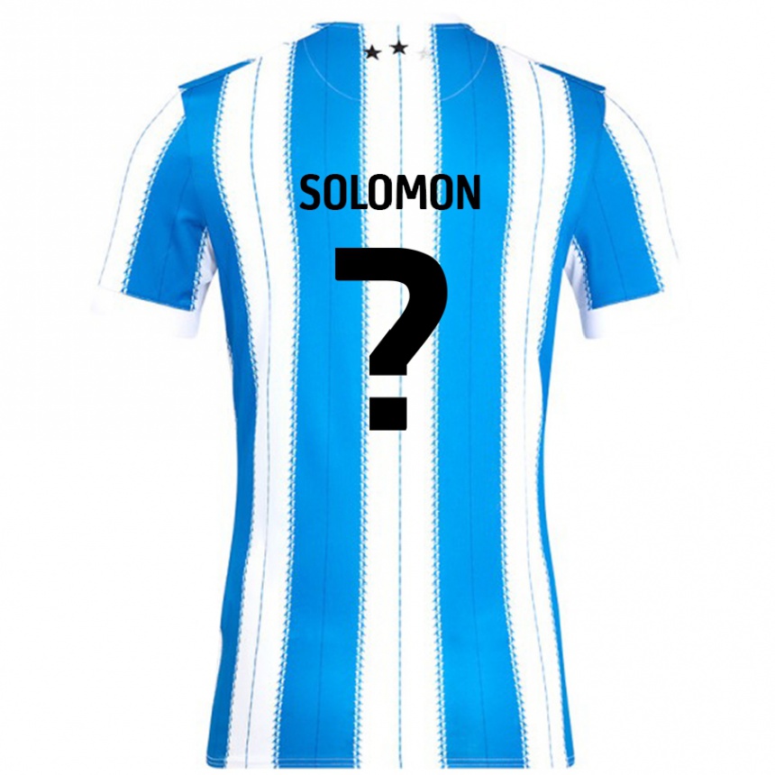 Niño Fútbol Camiseta Eko Solomon #0 Azul Blanco 1ª Equipación 2024/25 Perú