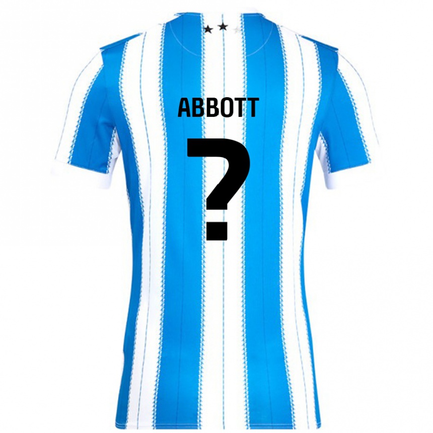 Niño Fútbol Camiseta Zak Abbott #0 Azul Blanco 1ª Equipación 2024/25 Perú