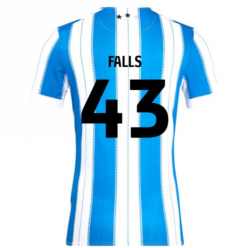 Niño Fútbol Camiseta Conor Falls #43 Azul Blanco 1ª Equipación 2024/25 Perú