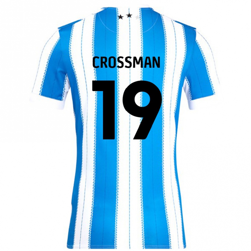 Niño Fútbol Camiseta Paige Crossman #19 Azul Blanco 1ª Equipación 2024/25 Perú