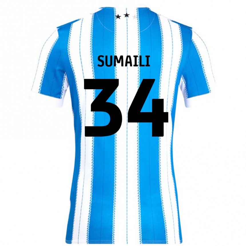 Niño Fútbol Camiseta Falone Sumaili #34 Azul Blanco 1ª Equipación 2024/25 Perú