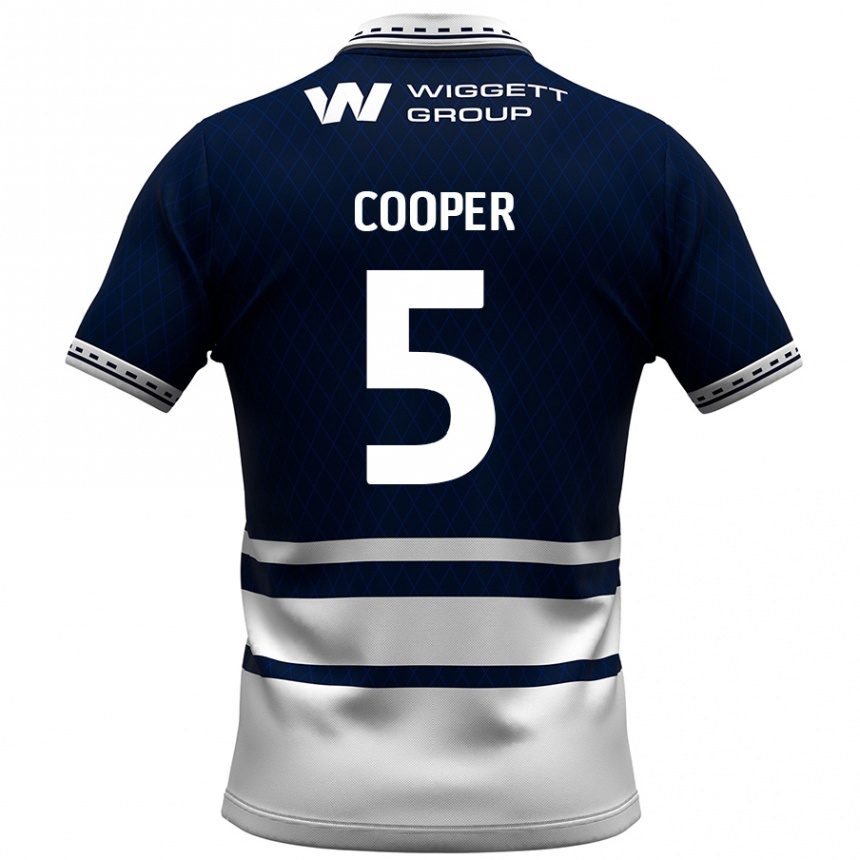 Niño Fútbol Camiseta Jake Cooper #5 Azul Marino Blanco 1ª Equipación 2024/25 Perú