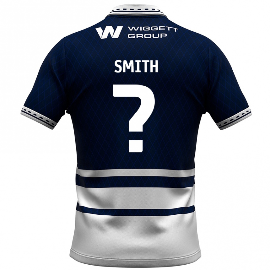 Niño Fútbol Camiseta Kyle Smith #0 Azul Marino Blanco 1ª Equipación 2024/25 Perú