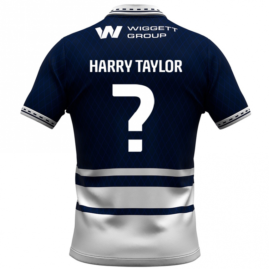 Niño Fútbol Camiseta Harry Taylor #0 Azul Marino Blanco 1ª Equipación 2024/25 Perú