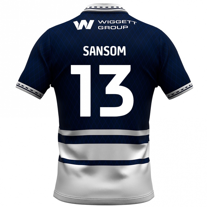 Niño Fútbol Camiseta Chloe Sansom #13 Azul Marino Blanco 1ª Equipación 2024/25 Perú