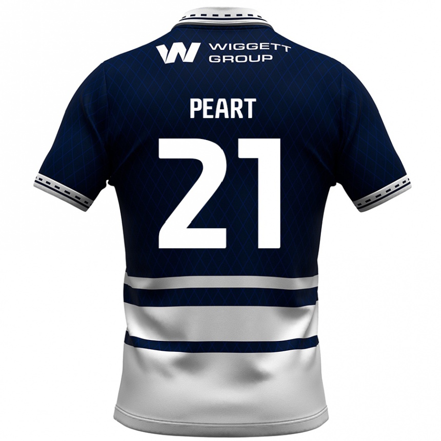 Niño Fútbol Camiseta Kalani Peart #21 Azul Marino Blanco 1ª Equipación 2024/25 Perú