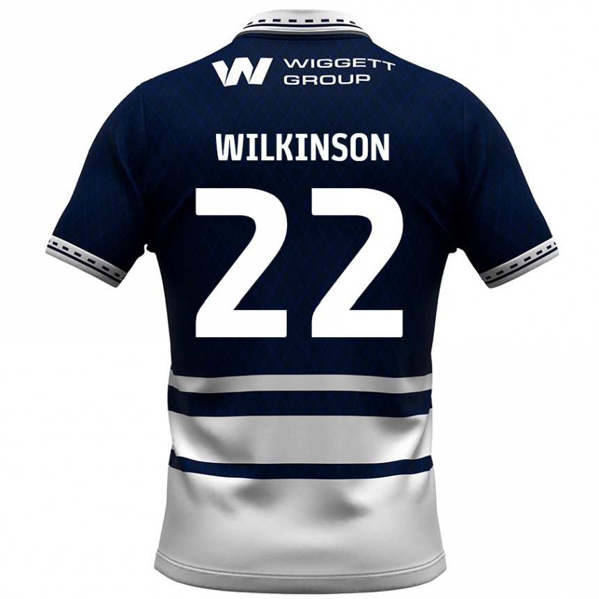 Niño Fútbol Camiseta Chloe Wilkinson #22 Azul Marino Blanco 1ª Equipación 2024/25 Perú