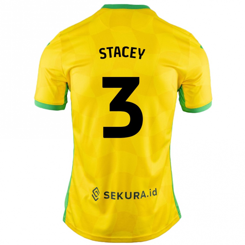 Niño Fútbol Camiseta Jack Stacey #3 Amarillo Verde 1ª Equipación 2024/25 Perú