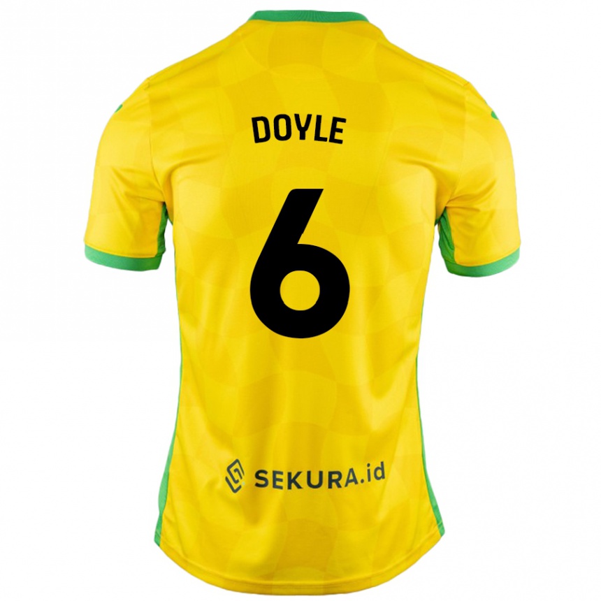 Niño Fútbol Camiseta Callum Doyle #6 Amarillo Verde 1ª Equipación 2024/25 Perú