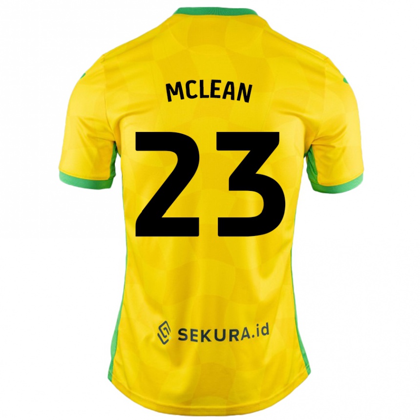 Niño Fútbol Camiseta Kenny Mclean #23 Amarillo Verde 1ª Equipación 2024/25 Perú