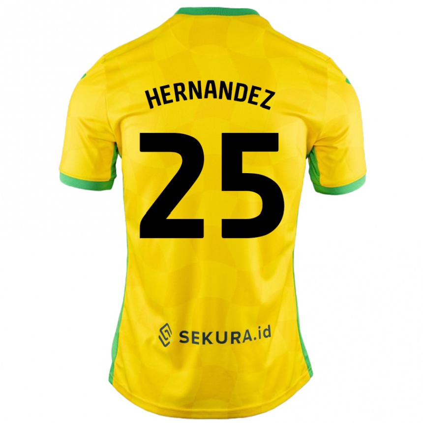 Niño Fútbol Camiseta Onel Hernández #25 Amarillo Verde 1ª Equipación 2024/25 Perú