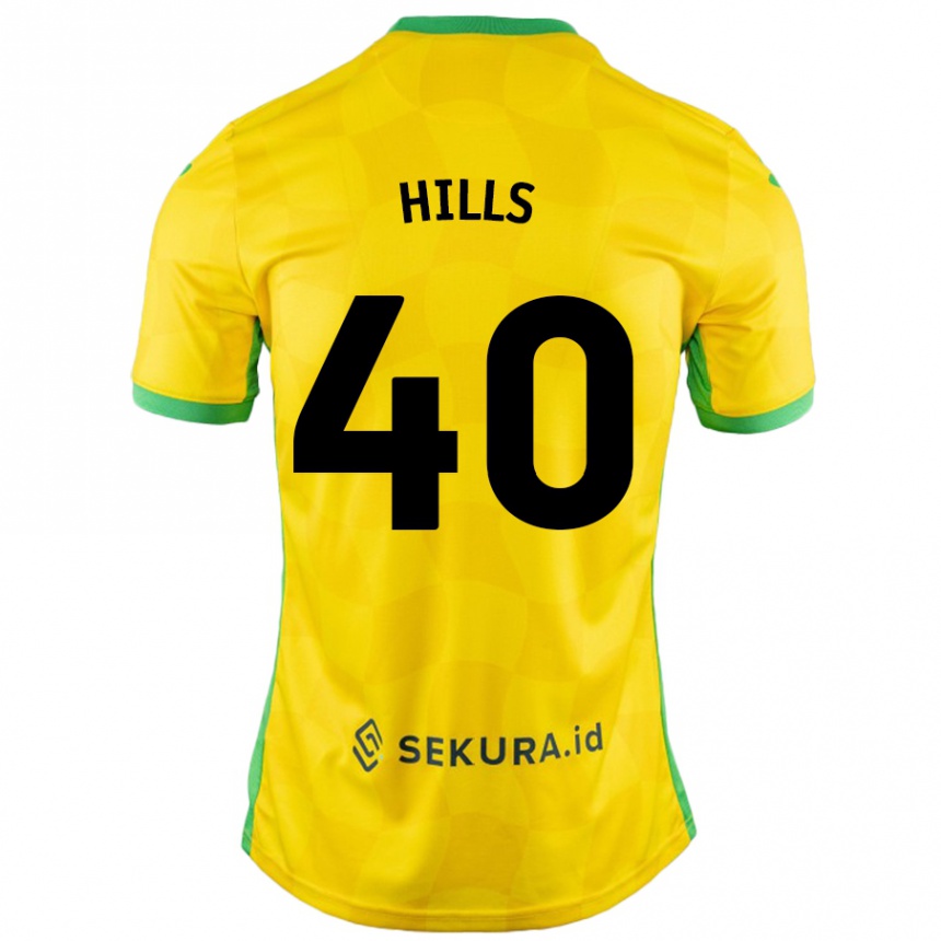 Niño Fútbol Camiseta Brad Hills #40 Amarillo Verde 1ª Equipación 2024/25 Perú