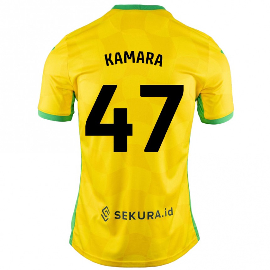 Niño Fútbol Camiseta Abu Kamara #47 Amarillo Verde 1ª Equipación 2024/25 Perú