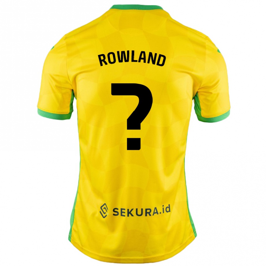 Niño Fútbol Camiseta Sonny Rowland #0 Amarillo Verde 1ª Equipación 2024/25 Perú