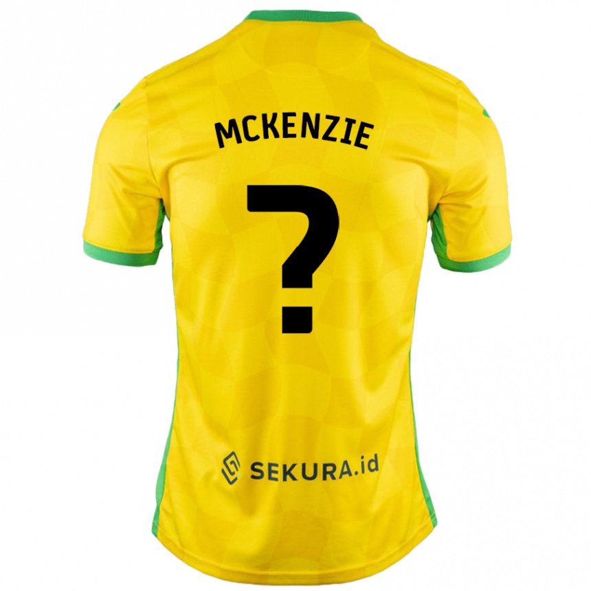 Niño Fútbol Camiseta Mason Mckenzie #0 Amarillo Verde 1ª Equipación 2024/25 Perú