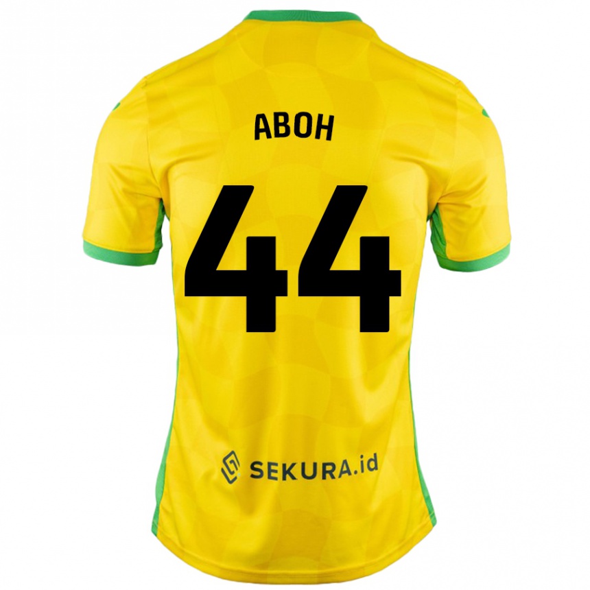 Niño Fútbol Camiseta Ken Aboh #44 Amarillo Verde 1ª Equipación 2024/25 Perú